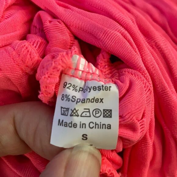 Women’s Leggings High Waisted Yoga Pants Textured Pink Butt Lift Size S NEW - Picture 6 of 13